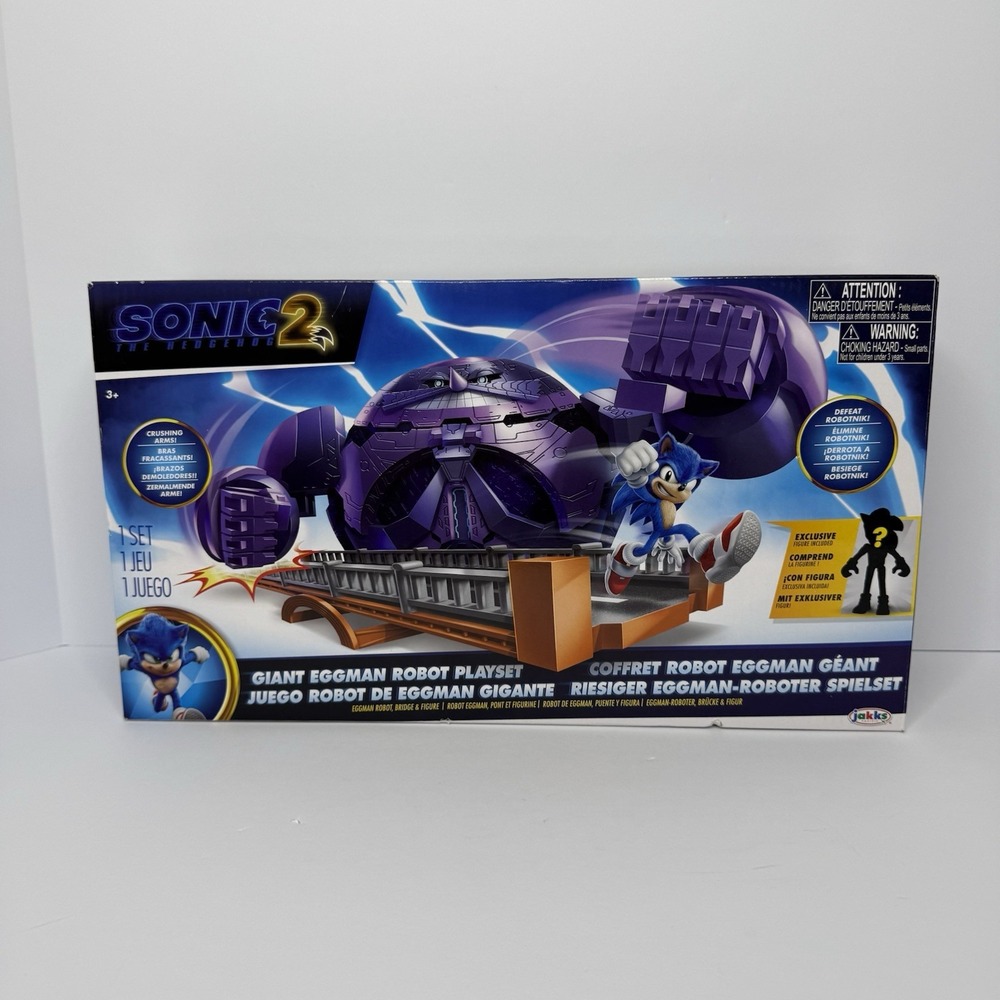 Sonic The Hedgehog 2 Giant Eggman Robot Playset With Exclusive Figure Brand New